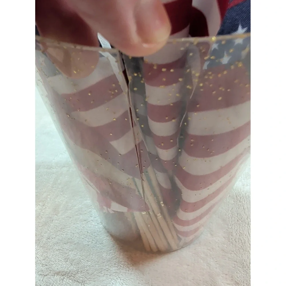 Set of Small American Flags on Wooden Sticks Patriotic Decor 4x6 Inch‎ USA Flags